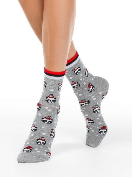 Шкарпетки жіночі Conte New Year 20С-34СП р. 23-25 сірий 1 пар 