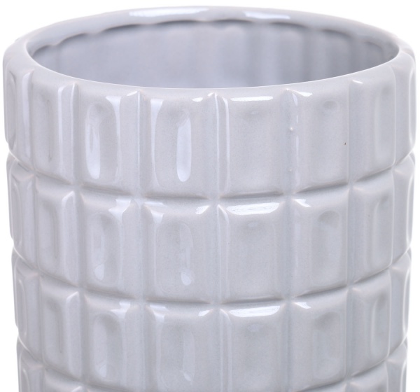 Ваза керамічна сіра Fest Stone 13x13x30 см