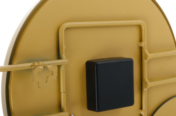 Годинник настінний металевий 40 см блакитний із чорним