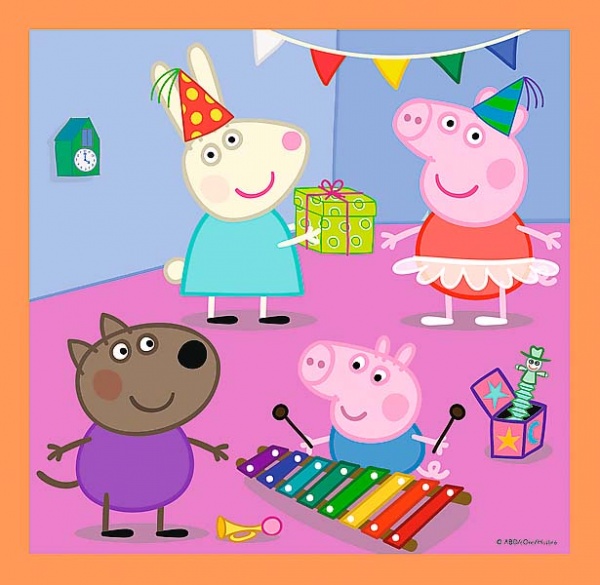 Пазли Trefl 3 в 1 Свинка Пепа. Винахідлива Пепи 34852