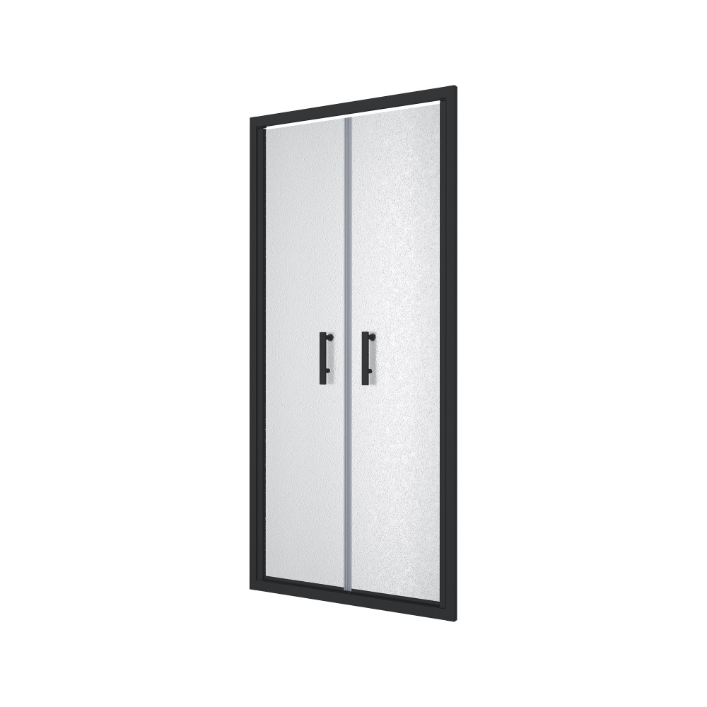 Душевые двери Koller Pool ND90GB NEON двухсекц. распашная Black 900x1900 мм стекло grape