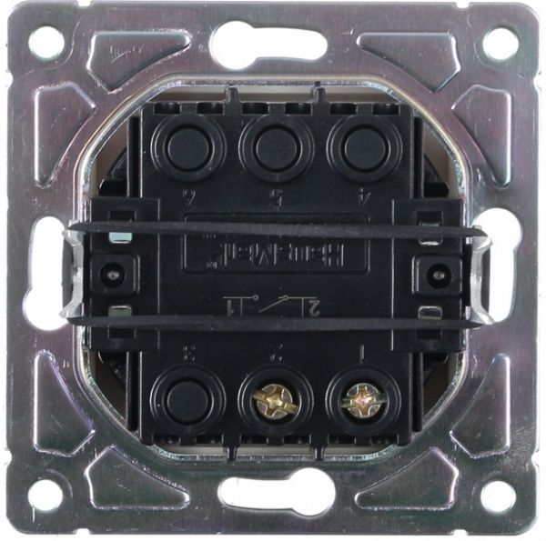 Вимикач пластик одноклавішний HausMark Alta з підсвіткою 10 А 220В крем SNG-SWP,SQ20MG1W1L-CR