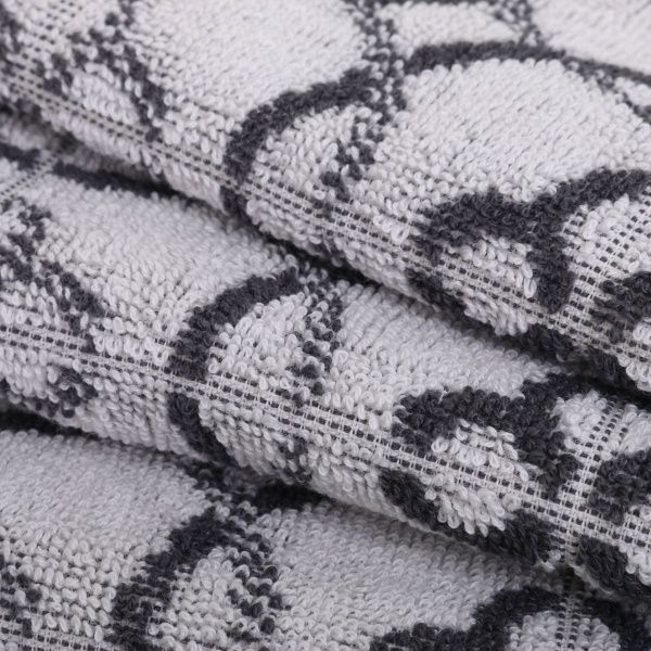 Рушник кухонний Bhali 50x50 см Lasa білий із чорним 