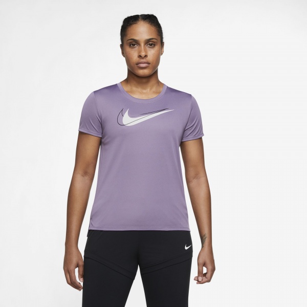 Футболка Nike W NK DF SWSH RUN TOP SS DD4898-574 р.M бузковий