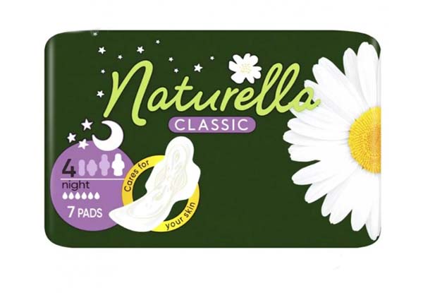 Прокладки гигиенические Naturella Classic Camomile derma crem night 7 шт.