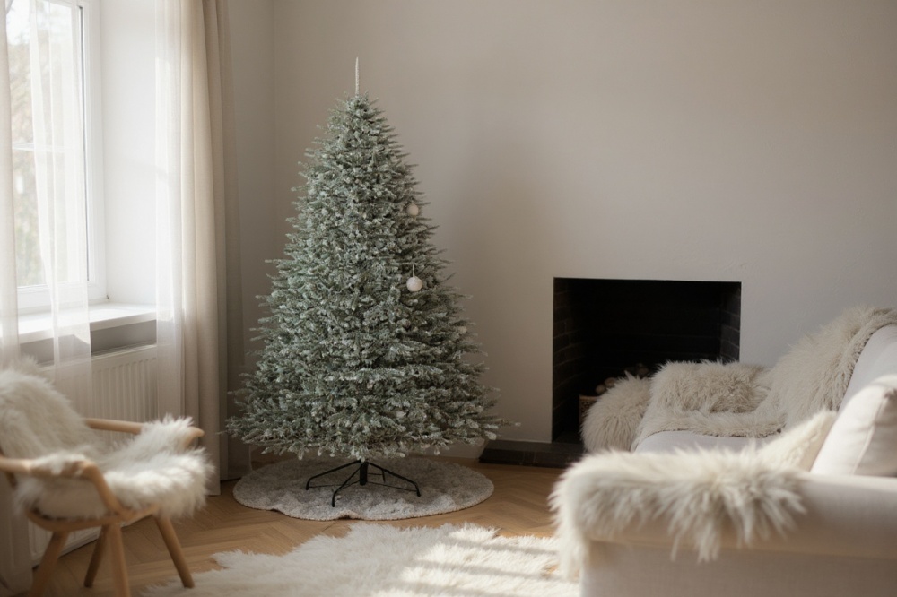 Штучна ялинка лита Аляска 2,10 м зелено-блакитний Siga Group