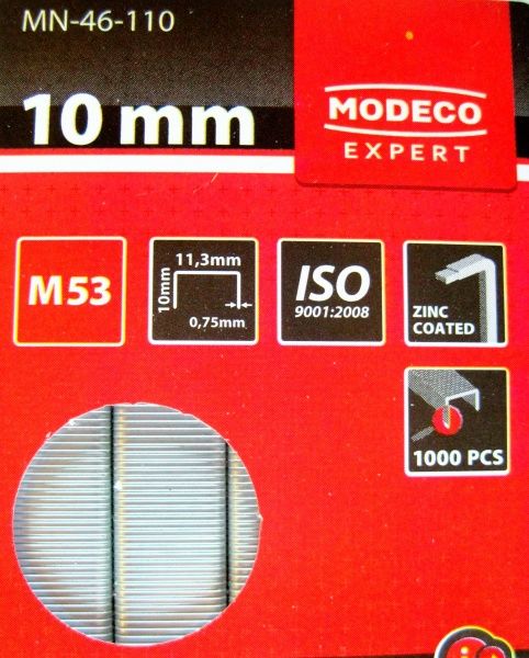 Скобы для ручного степлера 10 мм тип 53 (А) 1000 шт. MN-46-110
