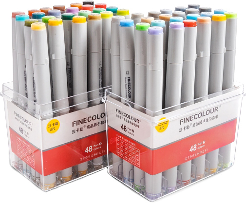 Набір маркерів FINECOLOUR Junior 48 кольорів EF101-TB48 різнокольоровий 