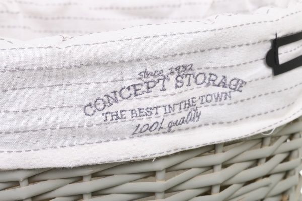 Кошик плетений Tony Bridge Basket з текстилем 28х20х12 см HQN20-4CD-5 