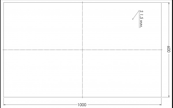 Лист алюминиевый гладкий STOREHOUSE 1000x600х1,5 мм