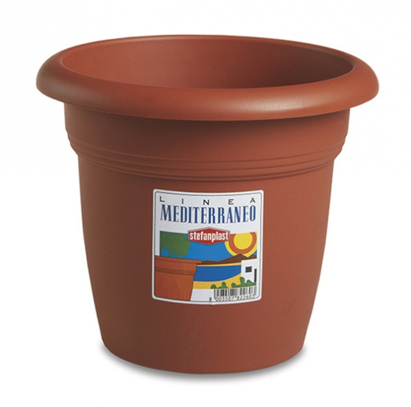 Вазон пластиковый Stefanplast Linea Mediterraneo круглый 47 л терракот (82550) 