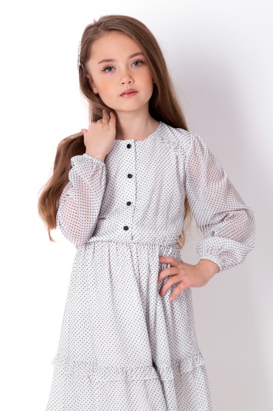 Платье Україна 4232 р.134 белый с черным 