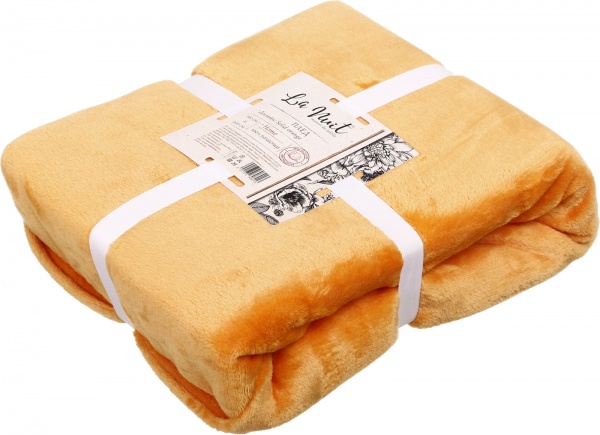 Плед Frannel Solid orange 160x200 см помаранчевий La Nuit 