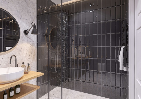 Плитка Golden Tile The Wall чорний 6LС061 10х30 