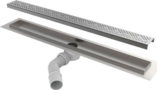 Душовий канал Rug з нерж. сталі L=983 мм, з фланцем, решітка 