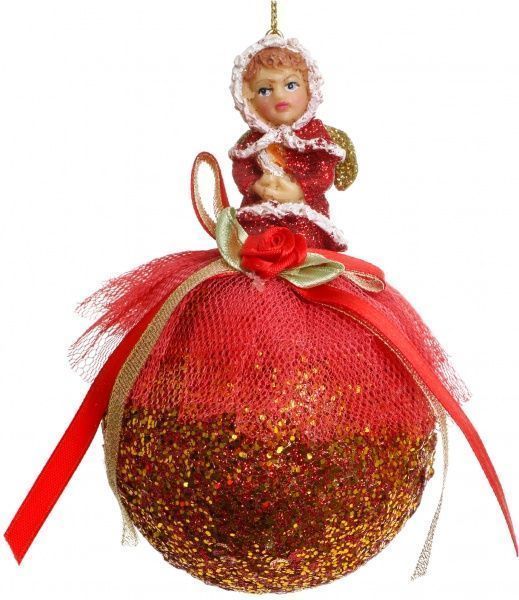Подвеска Ангел на золотом шаре 14 см 