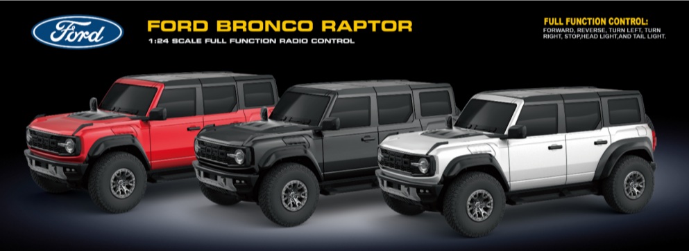 Машинка на радиоуправлении SHANTOU YISHENG Ford Bronco Raptor черная 1:24 866-2416
