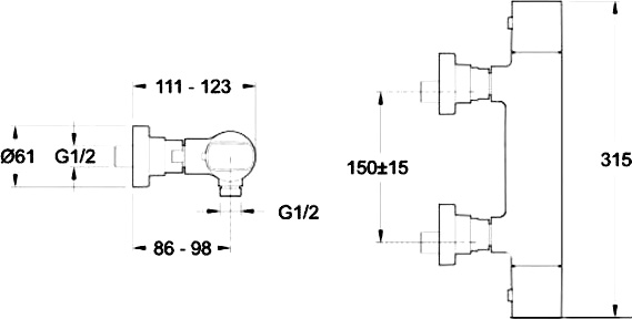 Смеситель для душа Jacob Delafon Aleo Е72352-СР