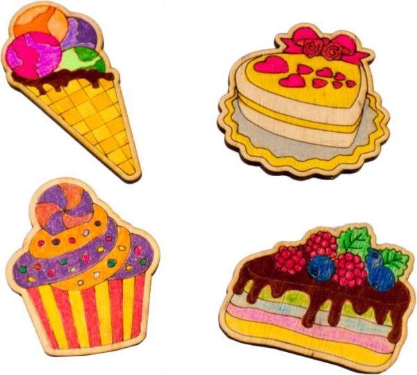 Игрушка деревянная Зірка магнит Вкусности