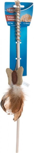 Дразнилка Trixie с бабочкой и перьями 45 см 45733