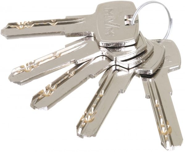 Циліндр MVM Р6Р 50x40 ключ-вороток 90 мм матовий нікель Р6P50/40Т SN ключ-тумблер