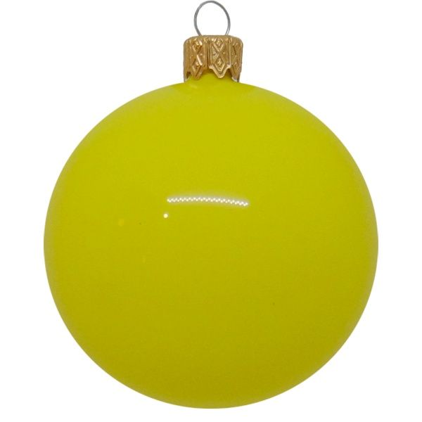 Куля новорічна d80 АХ16 0809 жовтий