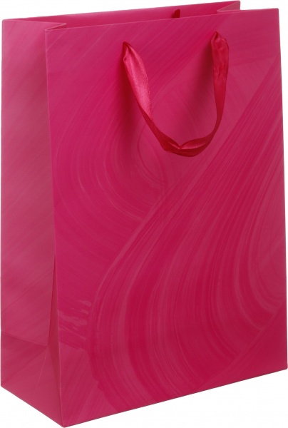 Пакет подарунковий XLL-1 D-1142 рожевий мазки фарби з ембоссінгом