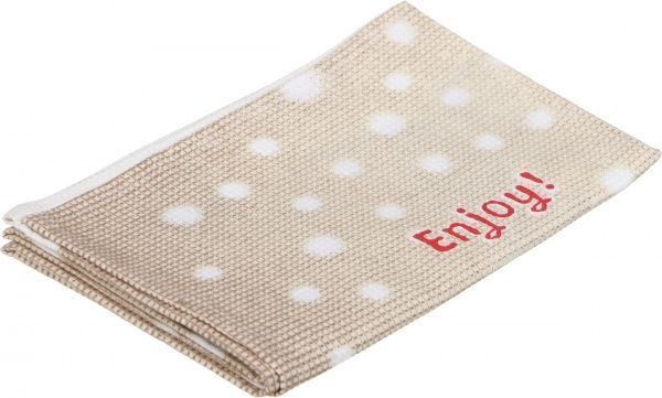 Полотенце вафельное Enjoy 44x60 см Прованс бежевый с рисунком 