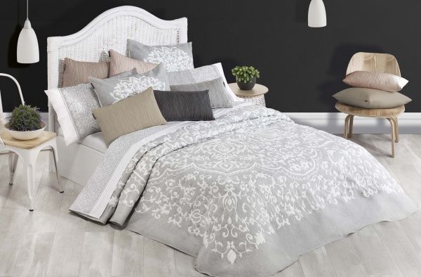 Покрывало Boho Chic 683/12 235x260 см Manterol серый с белым 