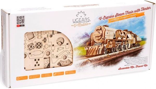 Конструктор Ukrainian Gears модель Локомотив з тендером V-Експрес 70061
