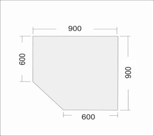 Кутовий сегмент LuxeForm S957 вологостійкий 900x900x38 мм багамо
