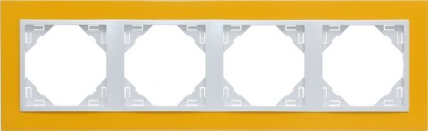 Рамка чотиримісна Efapel ANIMATO Logus універсальна жовтий 90940 TRG