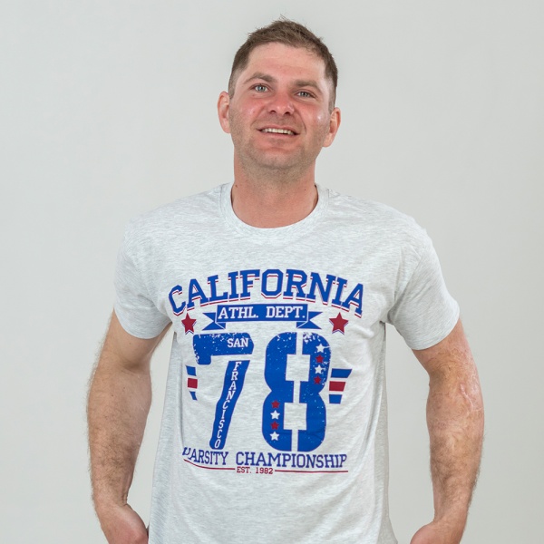 Футболка Sol's California_78 11380300/58 р.M світло-сірий меланж