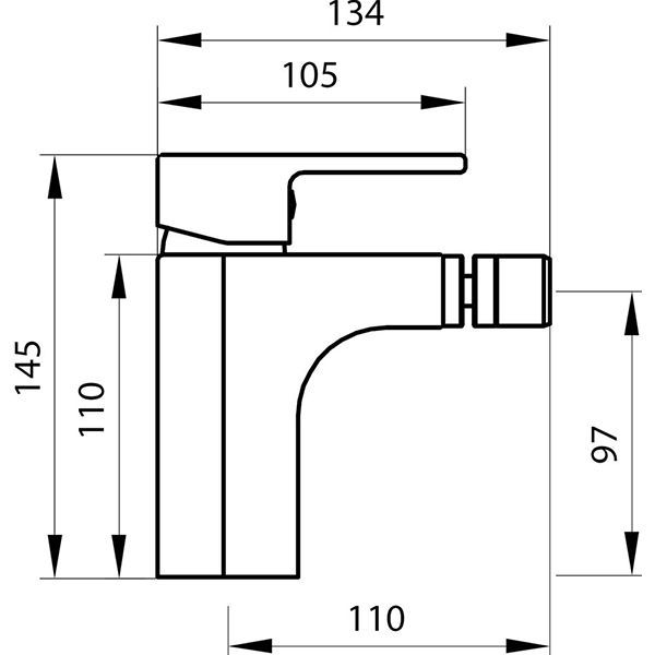 Смеситель для биде Koller Pool Pool Round Arc (35 мм)