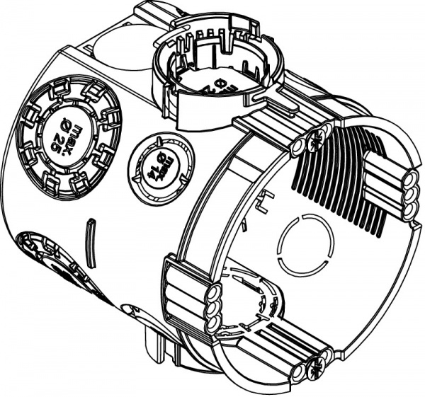 Коробка установча OBO Bettermann UG 66-GS для цегляної стіни 61х66 поліпропілен 2003703 