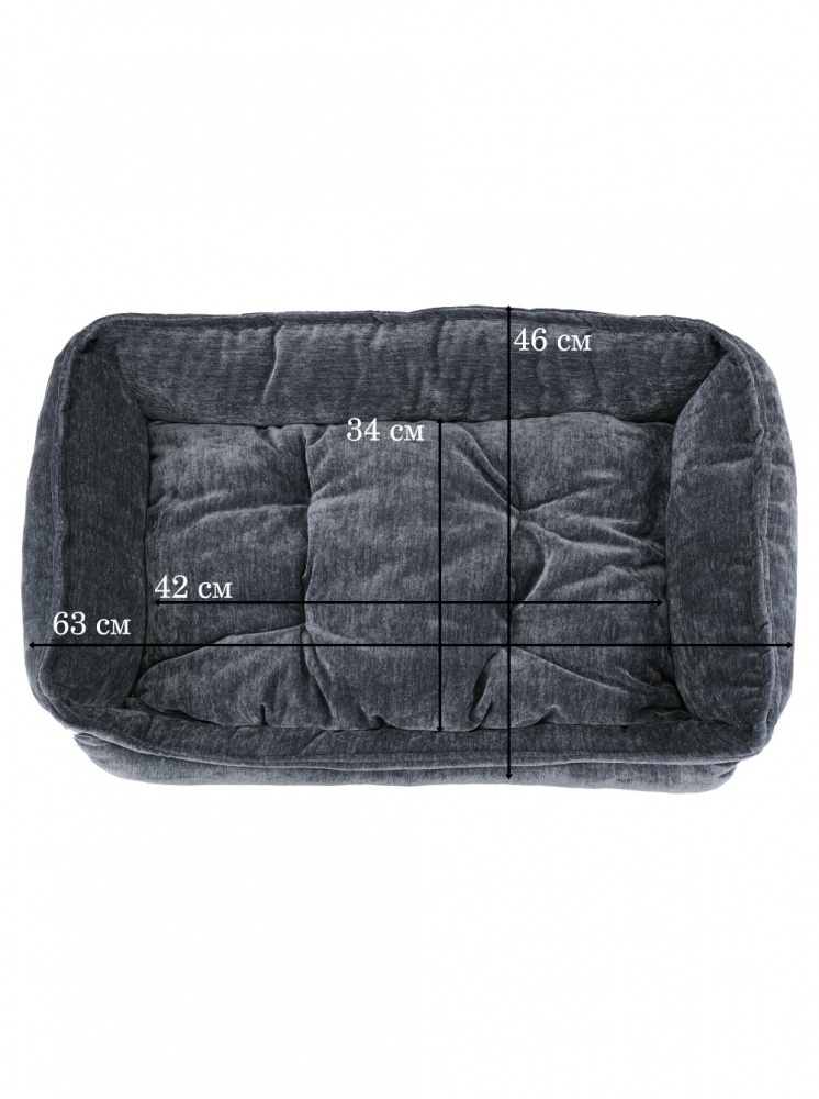 Лежак FX home Валенсія 63х46 см сірий