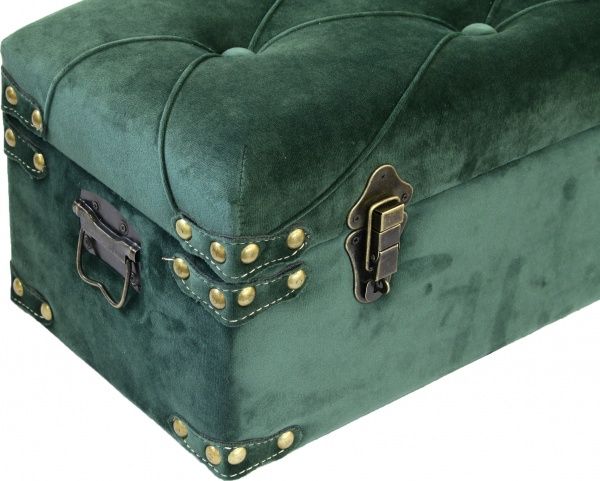 Сундук-пуф Art&Crafts Велюр 50х25х23 см зеленый 