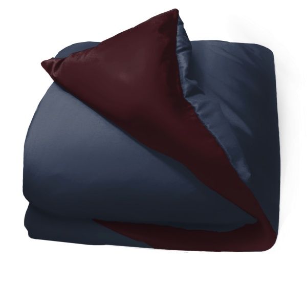 Комплект постельного белья Графит Towny 1,5 серый с бордовым Domikus 