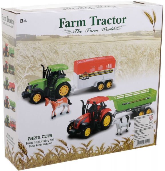 Ігровий набір Shantou х3 шт. фермерські трактори з причепами JY238848