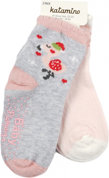 Шкарпетки для дівчаток KATAMINO K44042 KTM36042 р.18-24 сірий 