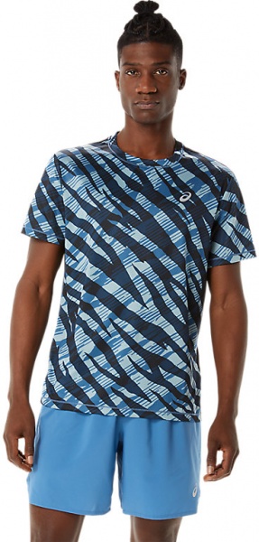 Футболка Asics WILD CAMO SS TOP 2011C389-400 р.XL синій