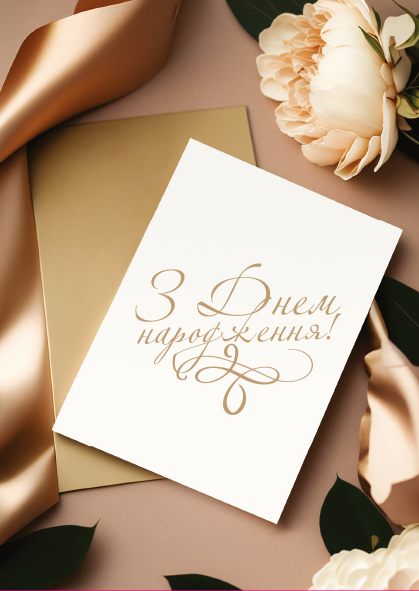 Листівка вітальна Happy Birthday (З Днем Народження)