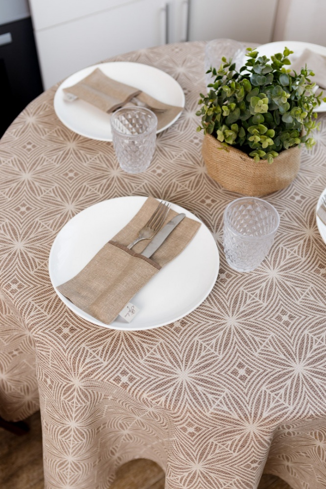 Скатерть Корица Dх180 Прованс