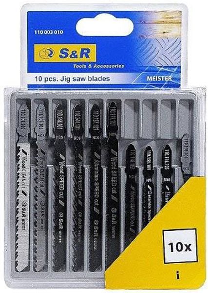 Набір пилок для електролобзика S&R Дерево, метал 10 шт.