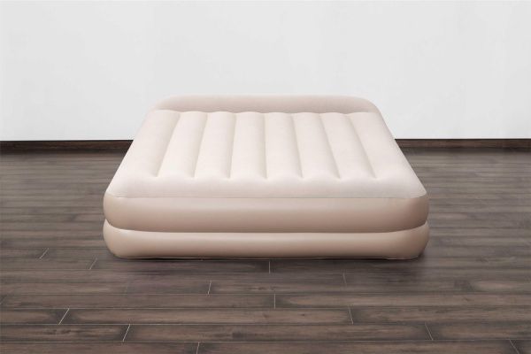 Матрас надувной Bestway Queen со встроенным электронасосом 203х152 см бежевый