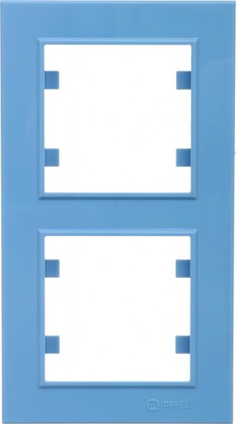Рамка двомісна Makel Karea вертикальна синій