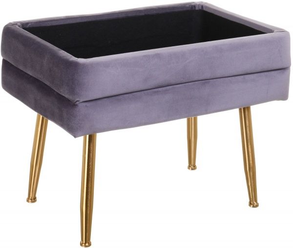 Скриня-пуф Yves 50х34,5х42 см темно-сірий 