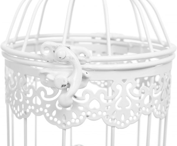 Клітка декоративна Cage Мереживо 11х11х18 см білий 