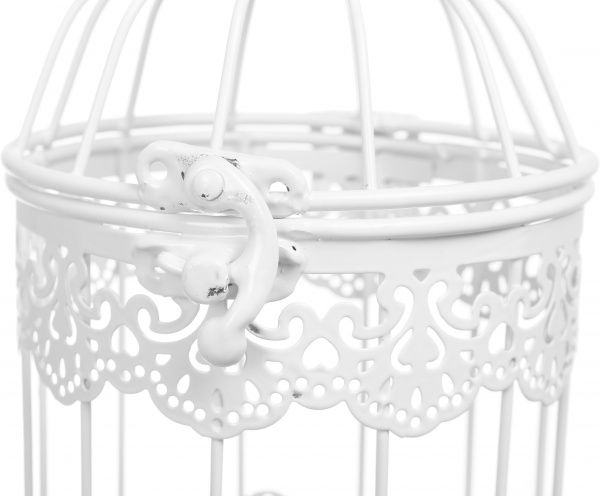 Клітка декоративна Cage Мереживо 11х11х18 см білий 