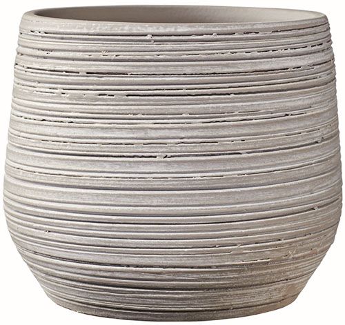 Кашпо керамічне Soendgen Ravenna круглий 2 л сірий 